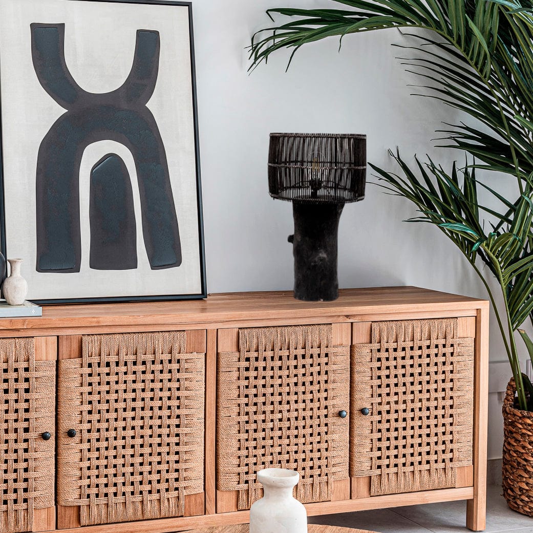 Timber Table Lamp | Black - Image 2