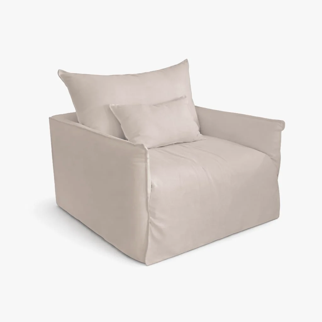 Tulum Linen Single Sofa - Image 3