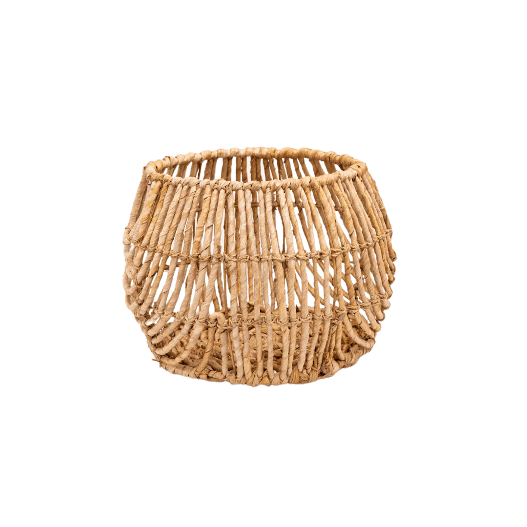 Water Hyacinth Round Basket | S - Image 9