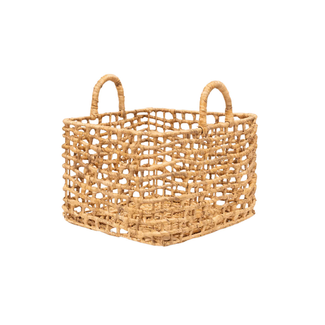 Water Hyacinth Square Basket | L