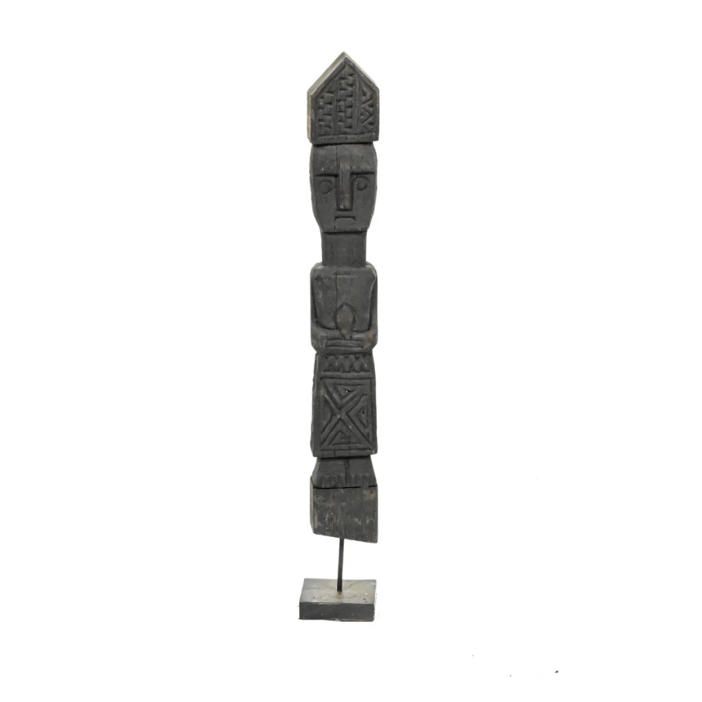 Wooden Sumba Statue | Black 40-50 cm - Image 3
