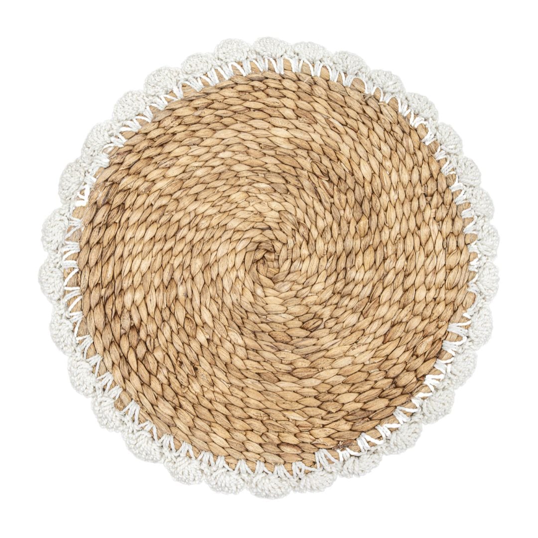 Zyanya Table Mat | Rattan & Crochet